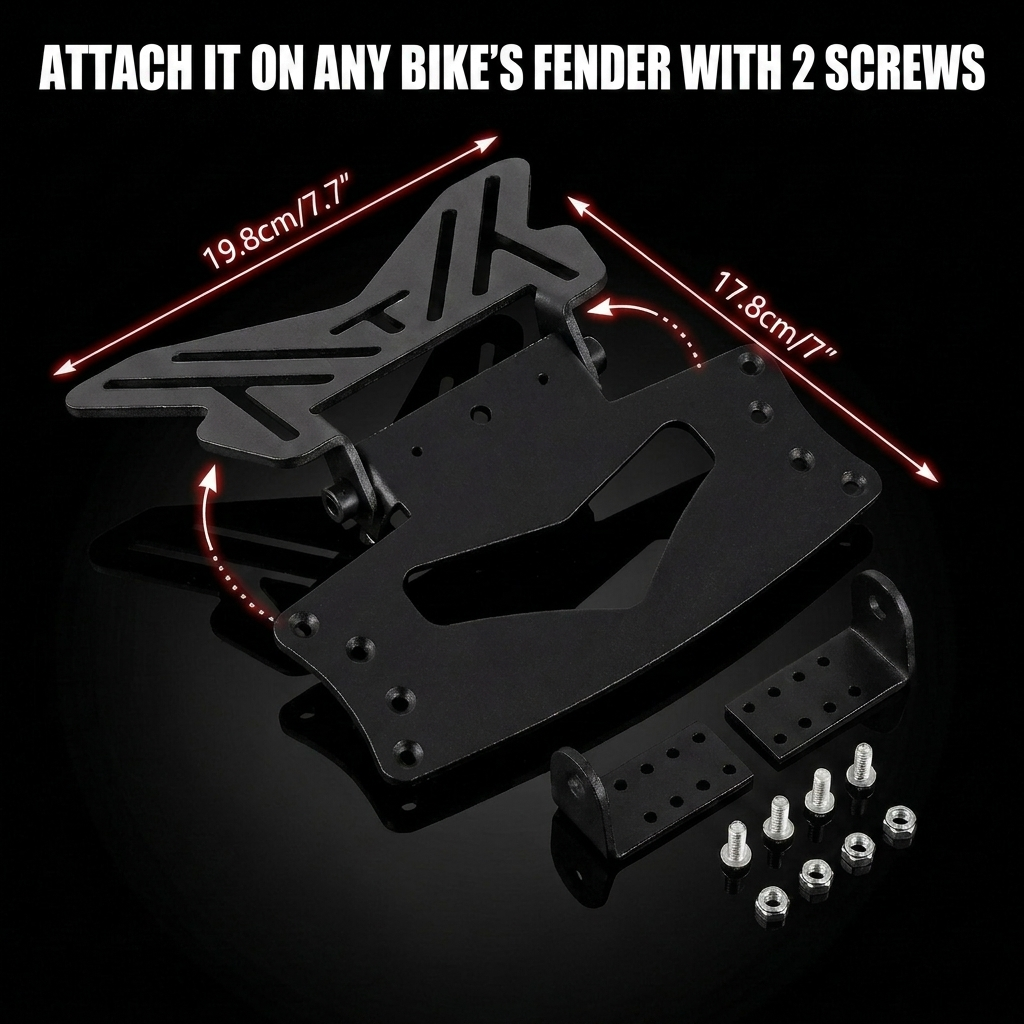 Foldable Tail Tidy + Racing Mirrors + FREE Keyring